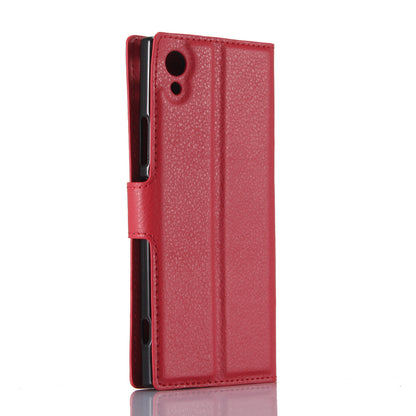 Litchi Grain Wallet Stand Leather Mobile Case for Sony Xperia XA1