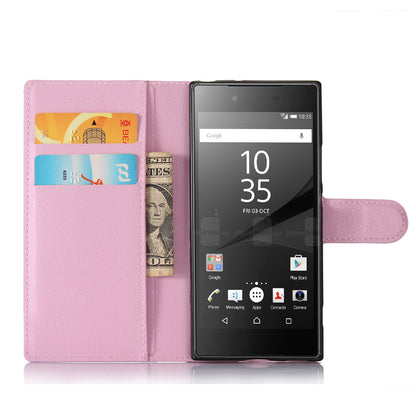 Litchi Grain Wallet Stand Leather Mobile Case for Sony Xperia XA1