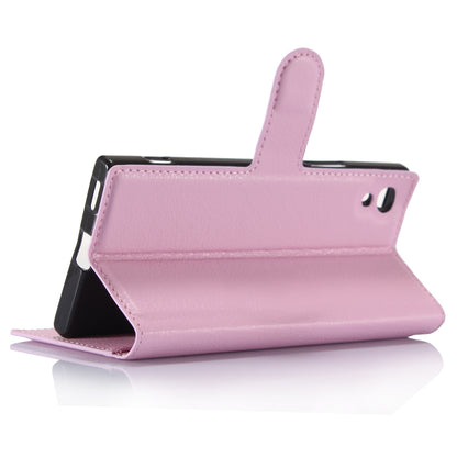 Litchi Grain Wallet Stand Leather Mobile Case for Sony Xperia XA1