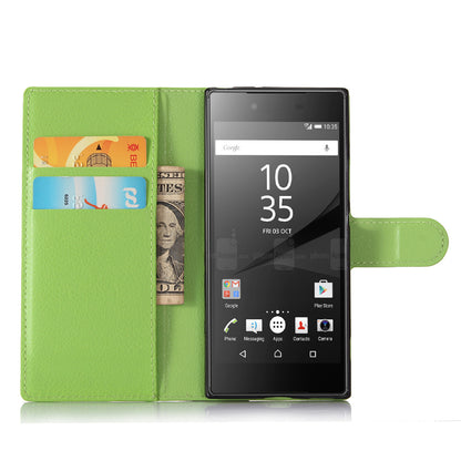 Litchi Grain Wallet Stand Leather Mobile Case for Sony Xperia XA1