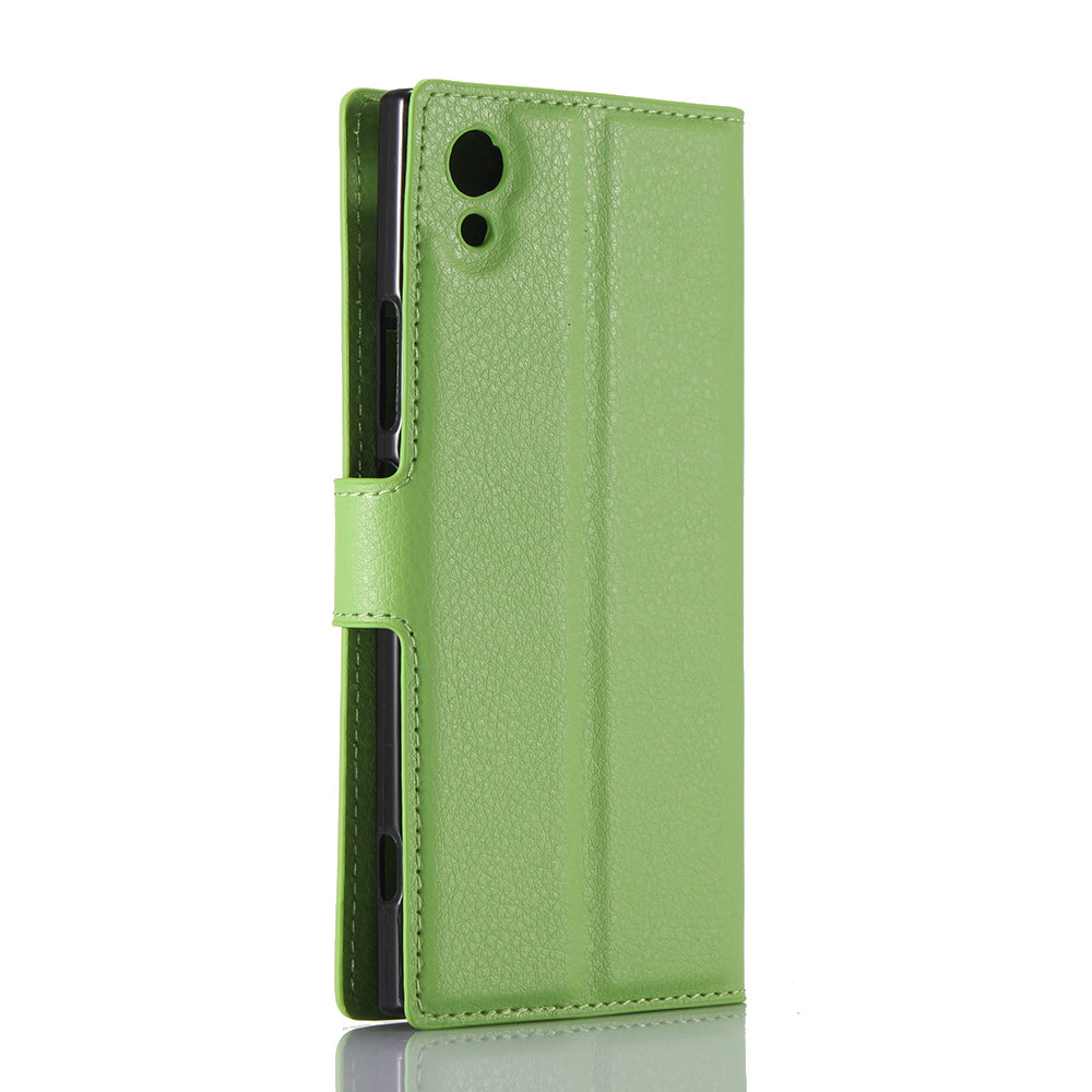 Litchi Grain Wallet Stand Leather Mobile Case for Sony Xperia XA1