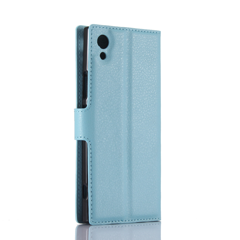 Litchi Grain Wallet Stand Leather Mobile Case for Sony Xperia XA1