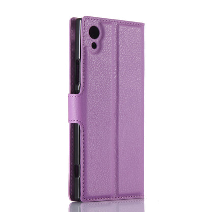 Litchi Grain Wallet Stand Leather Mobile Case for Sony Xperia XA1