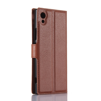 Litchi Grain Wallet Stand Leather Mobile Case for Sony Xperia XA1