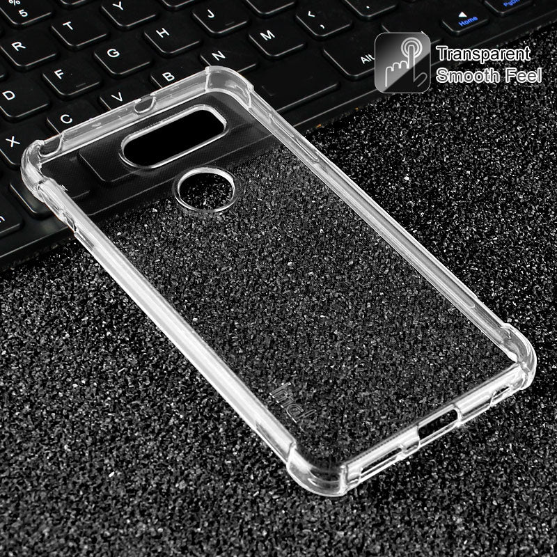 IMAK for LG V30/V30+ Soft Air-cushioning Shockproof TPU Back Cover + Screen Protector