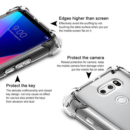 IMAK for LG V30/V30+ Soft Air-cushioning Shockproof TPU Back Cover + Screen Protector