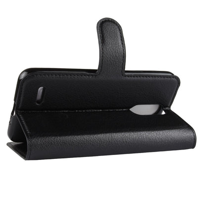 Litchi Skin Wallet Leather Stand Case for LG K8 (2018)