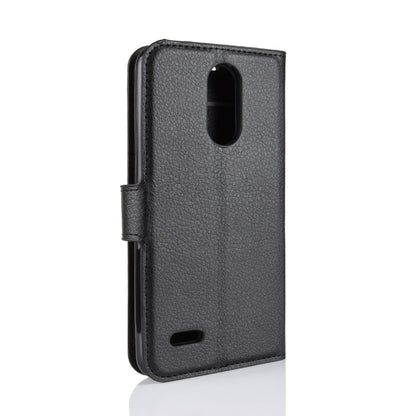 Litchi Skin Wallet Leather Stand Case for LG K8 (2018)
