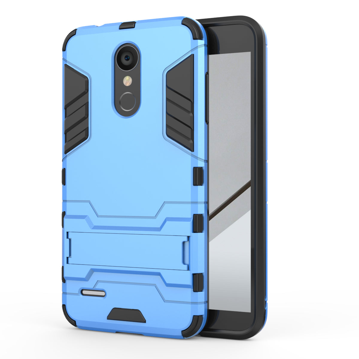 Shockproof PC + TPU Hybrid Kickstand Protection Cover for LG K8 (2018)