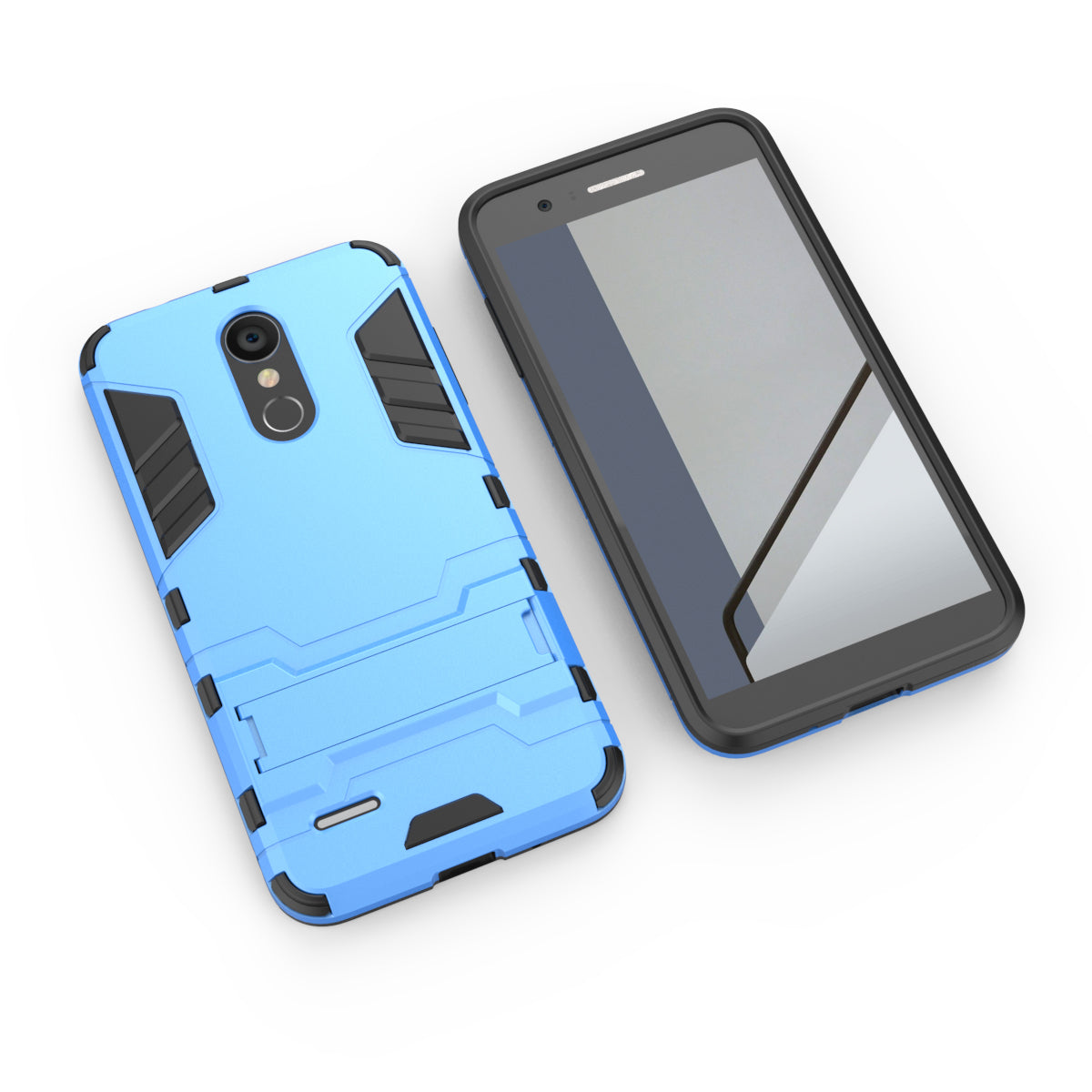 Shockproof PC + TPU Hybrid Kickstand Protection Cover for LG K8 (2018)
