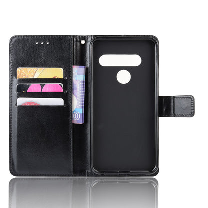 Crazy Horse Leather Wallet Case for LG G8s ThinQ