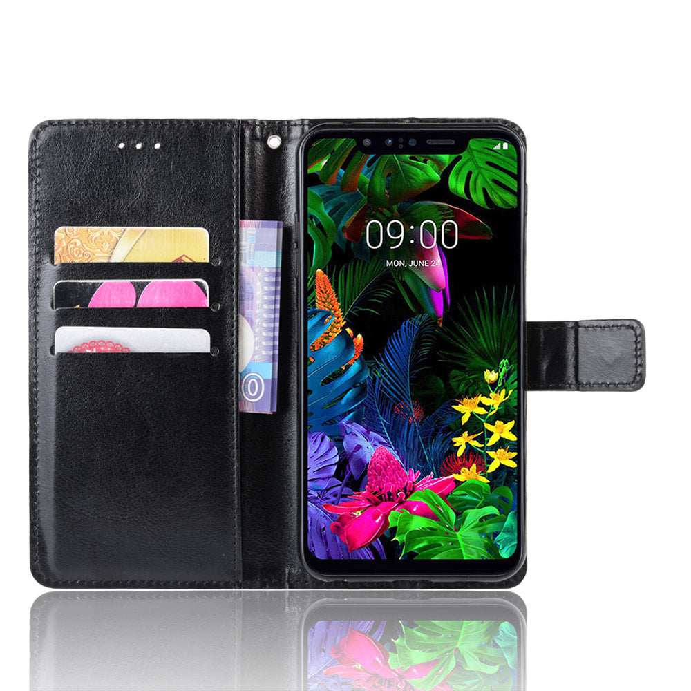 Crazy Horse Leather Wallet Case for LG G8s ThinQ