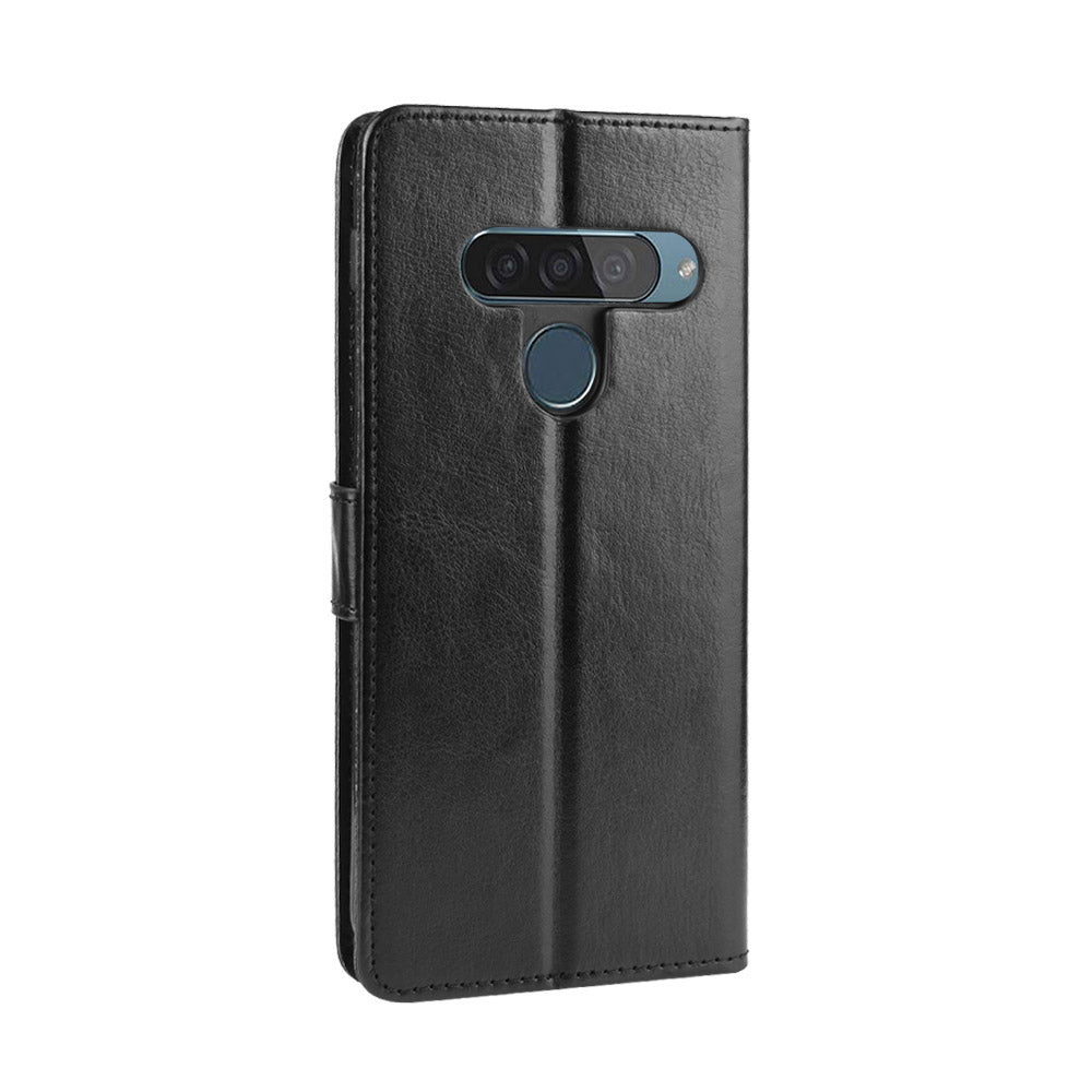 Crazy Horse Leather Wallet Case for LG G8s ThinQ