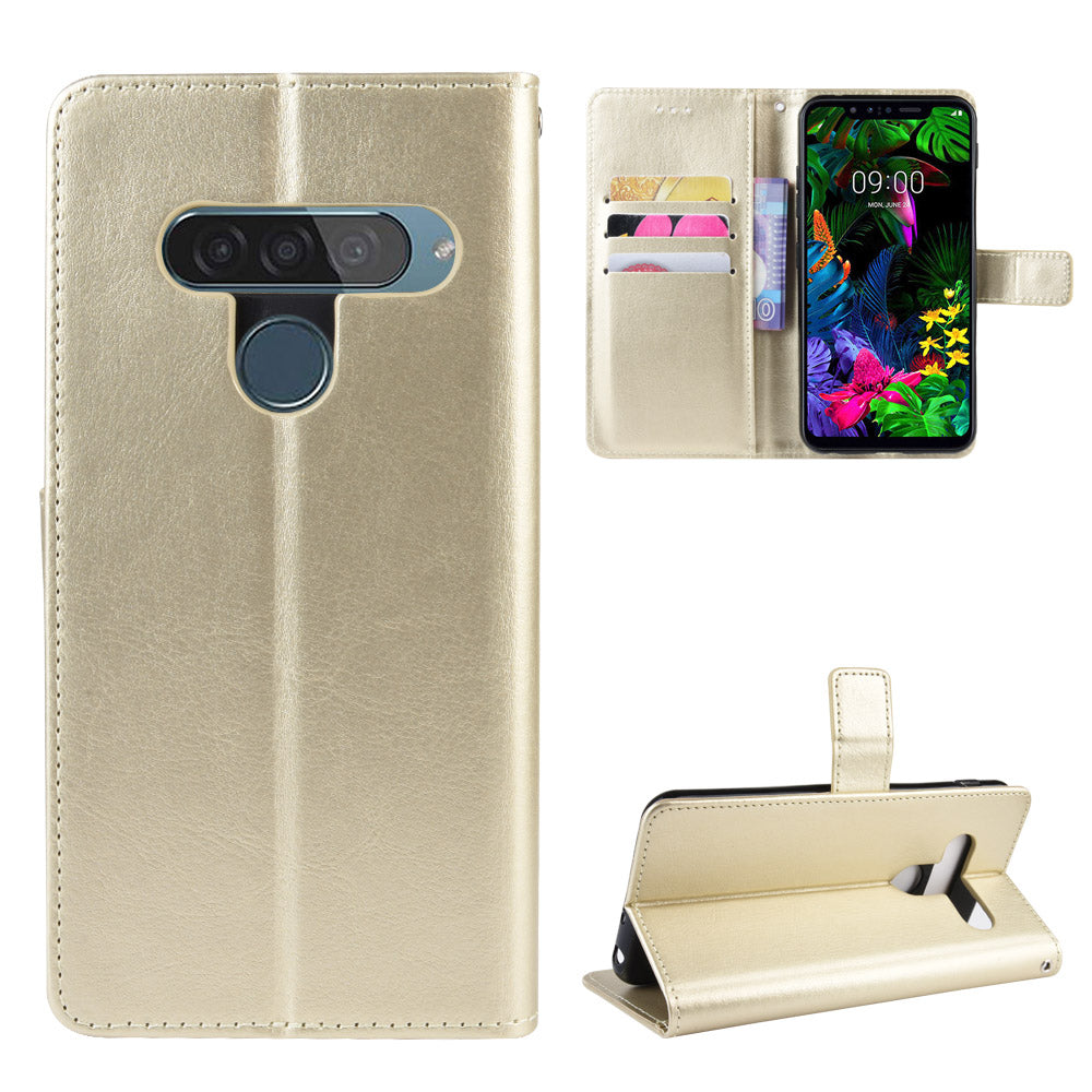 Crazy Horse Leather Wallet Case for LG G8s ThinQ