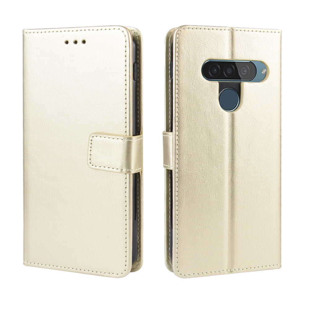 Crazy Horse Leather Wallet Case for LG G8s ThinQ