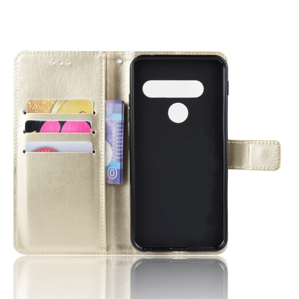 Crazy Horse Leather Wallet Case for LG G8s ThinQ