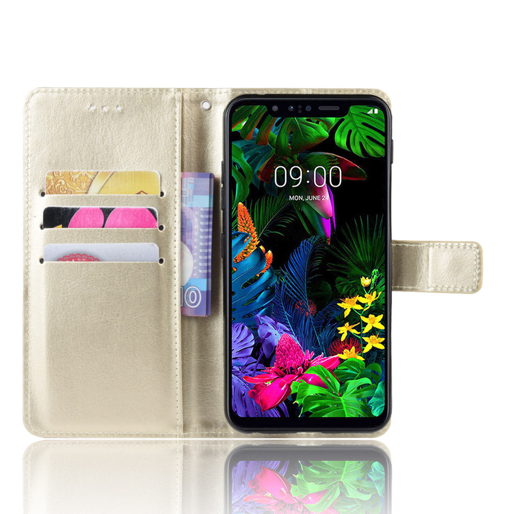 Crazy Horse Leather Wallet Case for LG G8s ThinQ