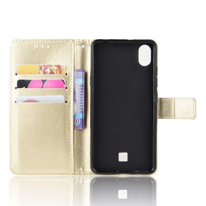 Crazy Horse Skin Leather Wallet Case Shell for LG K20 (2019)