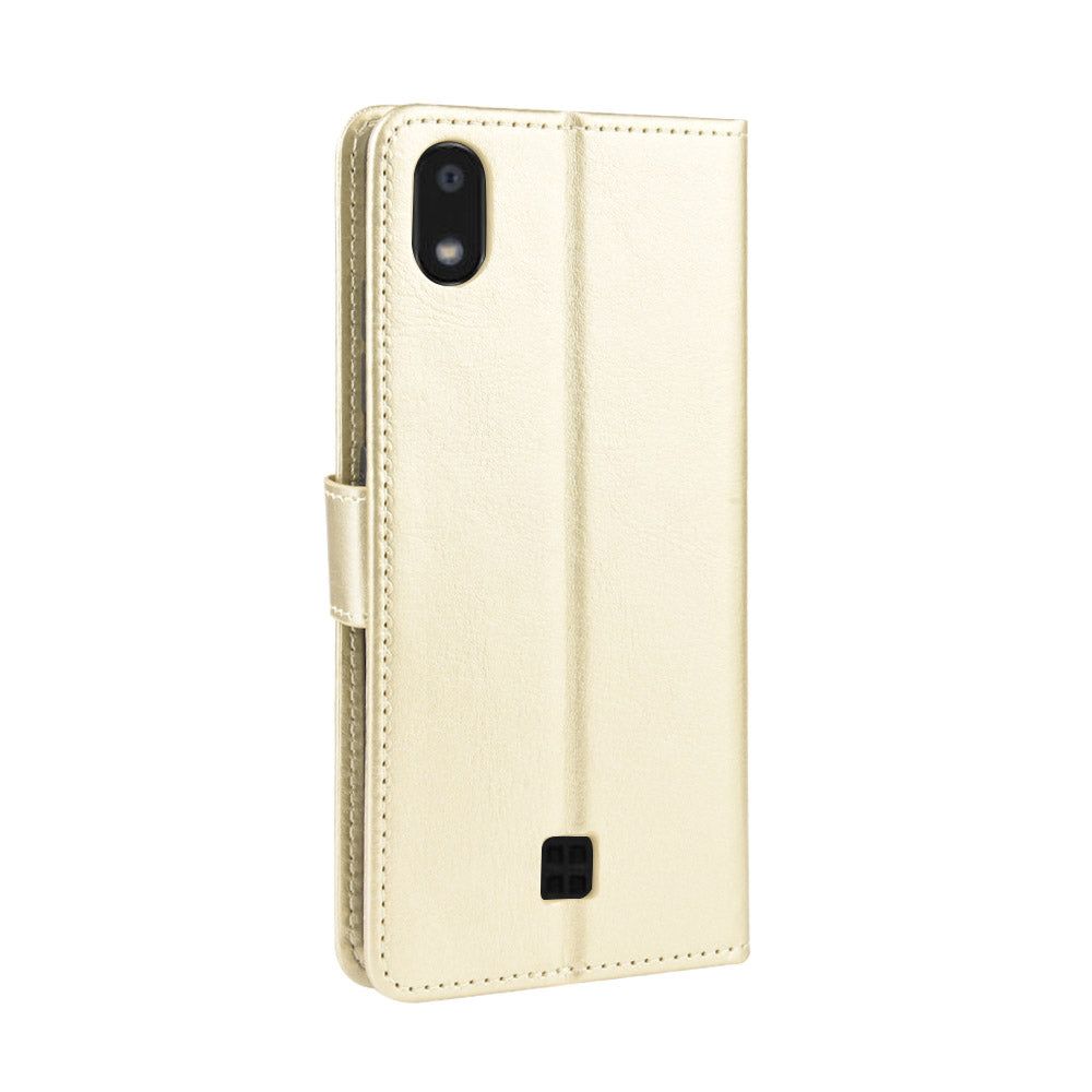 Crazy Horse Skin Leather Wallet Case Shell for LG K20 (2019)