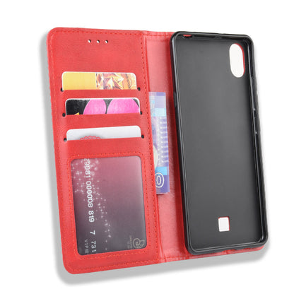 Vintage Style Stand Leather Wallet Stand Case for LG K20 (2019)