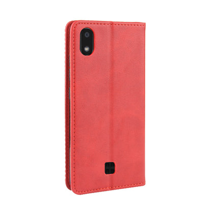 Vintage Style Stand Leather Wallet Stand Case for LG K20 (2019)