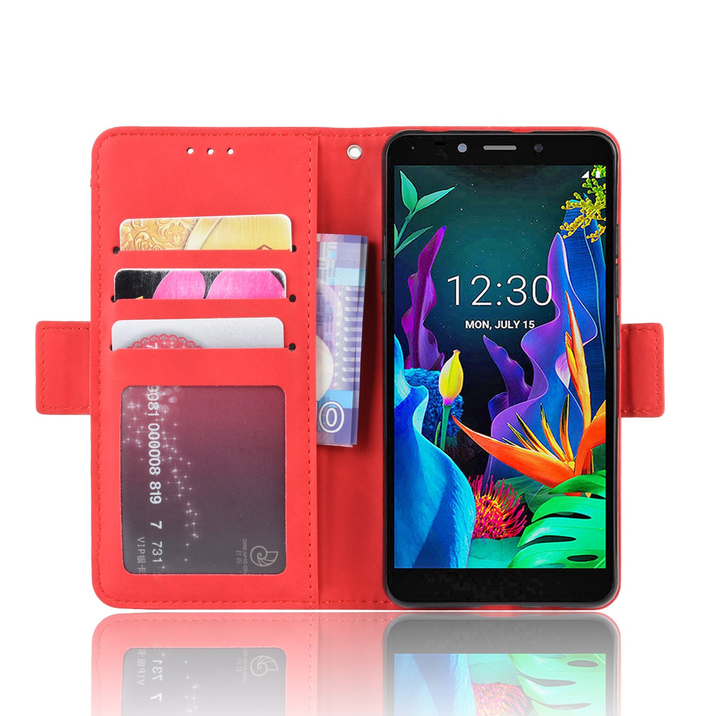 Wallet Leather Stand Phone Cover Case for LG K20 (2019)