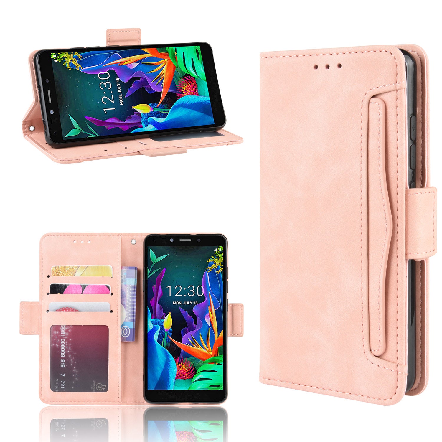 Wallet Leather Stand Phone Cover Case for LG K20 (2019)