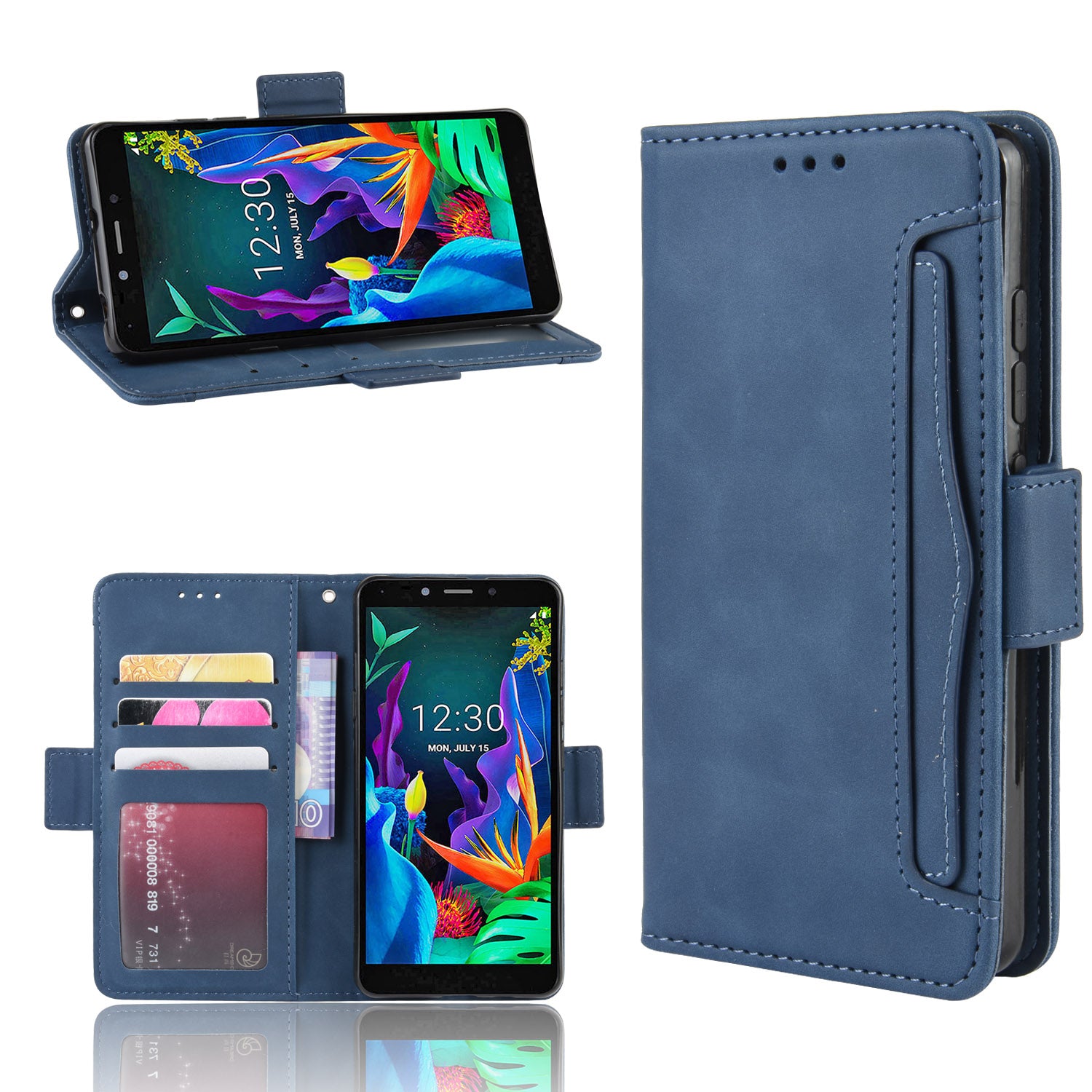 Wallet Leather Stand Phone Cover Case for LG K20 (2019)