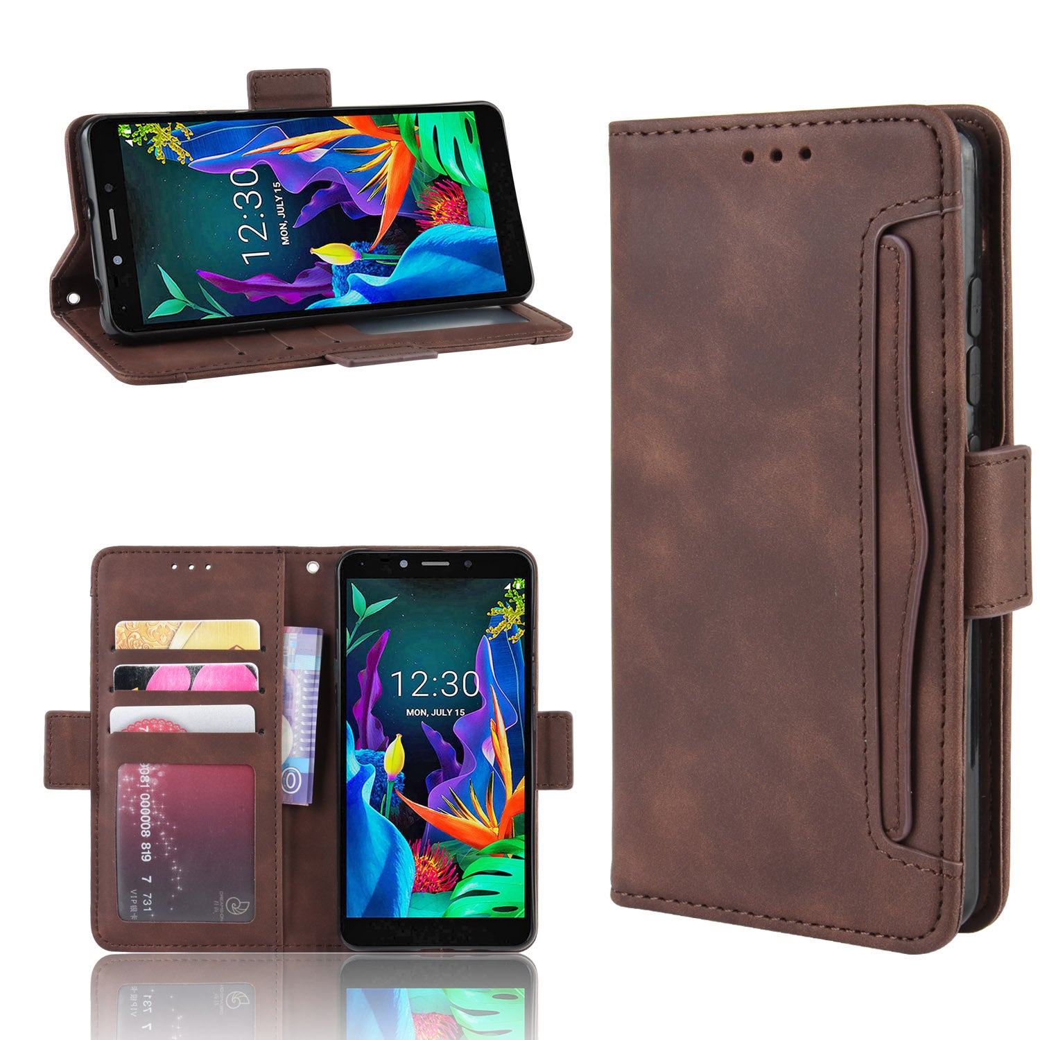 Wallet Leather Stand Phone Cover Case for LG K20 (2019)