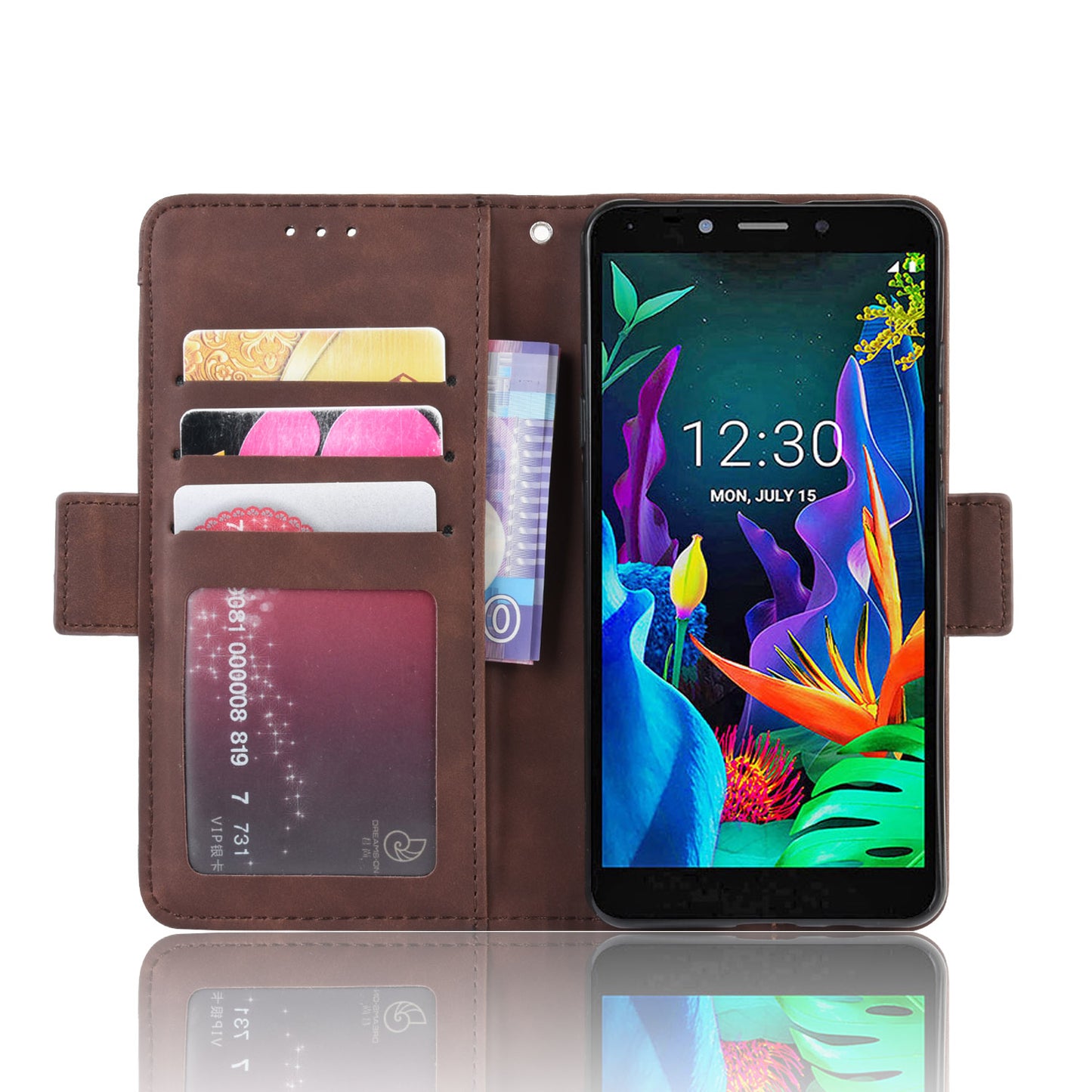Wallet Leather Stand Phone Cover Case for LG K20 (2019)