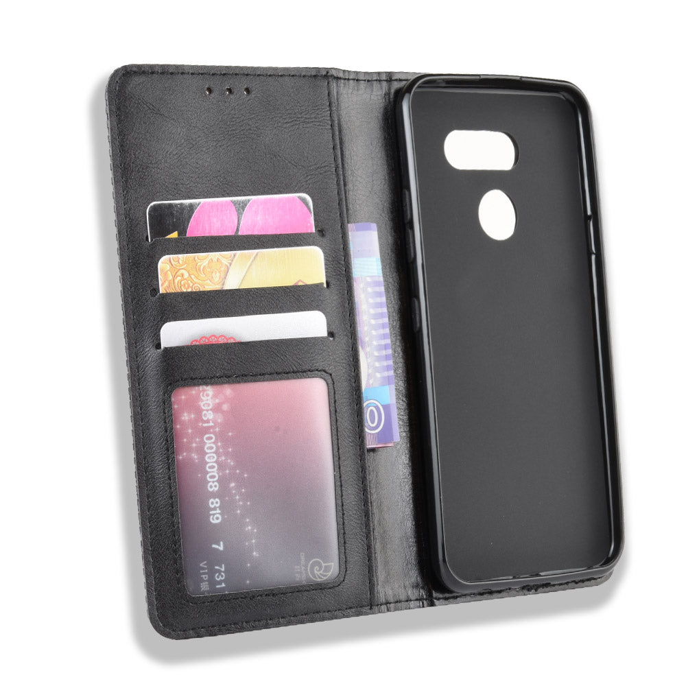 Vintage Style Leather Wallet Stand Case for LG K40S