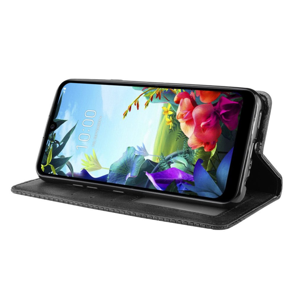 Vintage Style Leather Wallet Stand Case for LG K40S