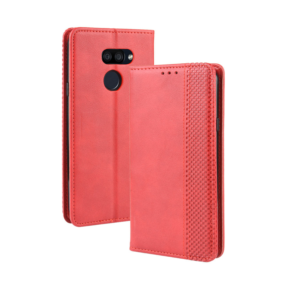 Vintage Style Leather Wallet Stand Case for LG K40S