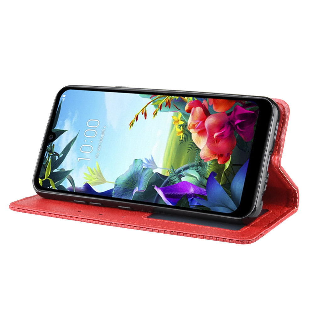 Vintage Style Leather Wallet Stand Case for LG K40S