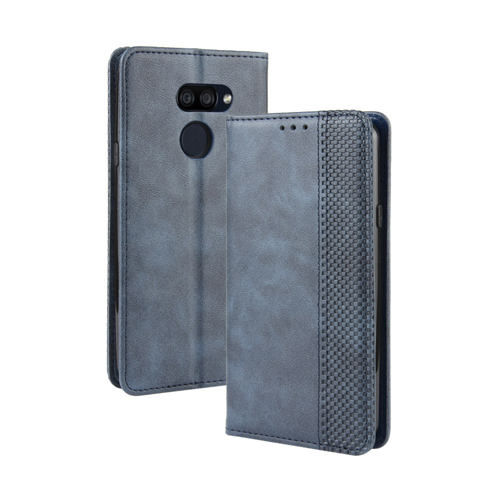 Vintage Style Leather Wallet Stand Case for LG K40S