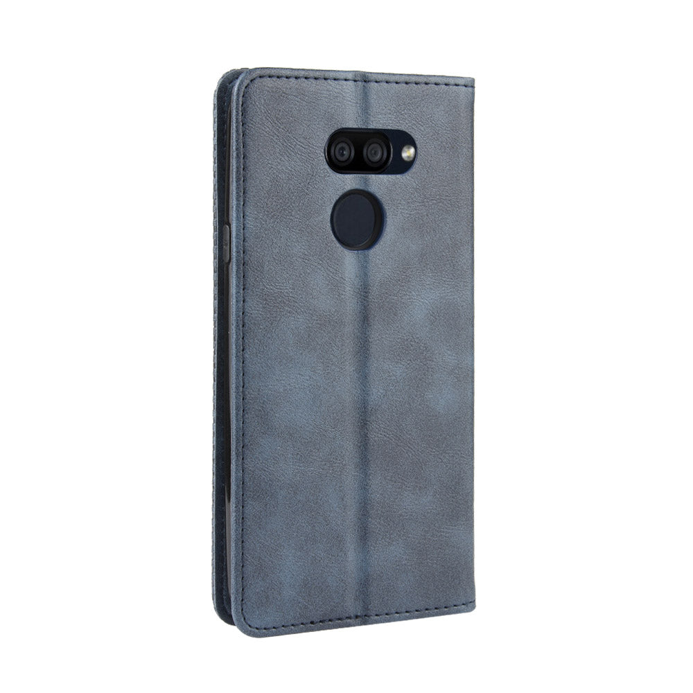 Vintage Style Leather Wallet Stand Case for LG K40S