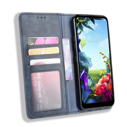 Vintage Style Leather Wallet Stand Case for LG K40S