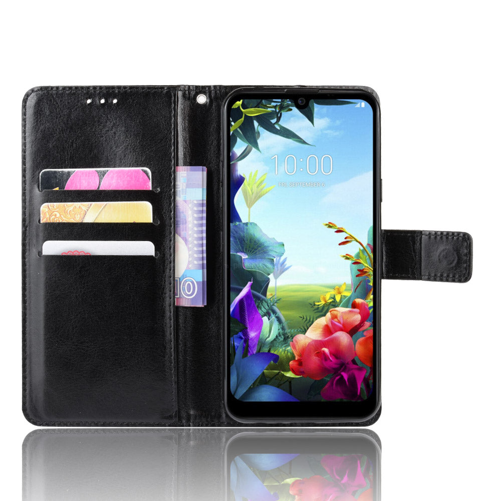 Crazy Horse Magnetic Leather Stand Case for LG K40S