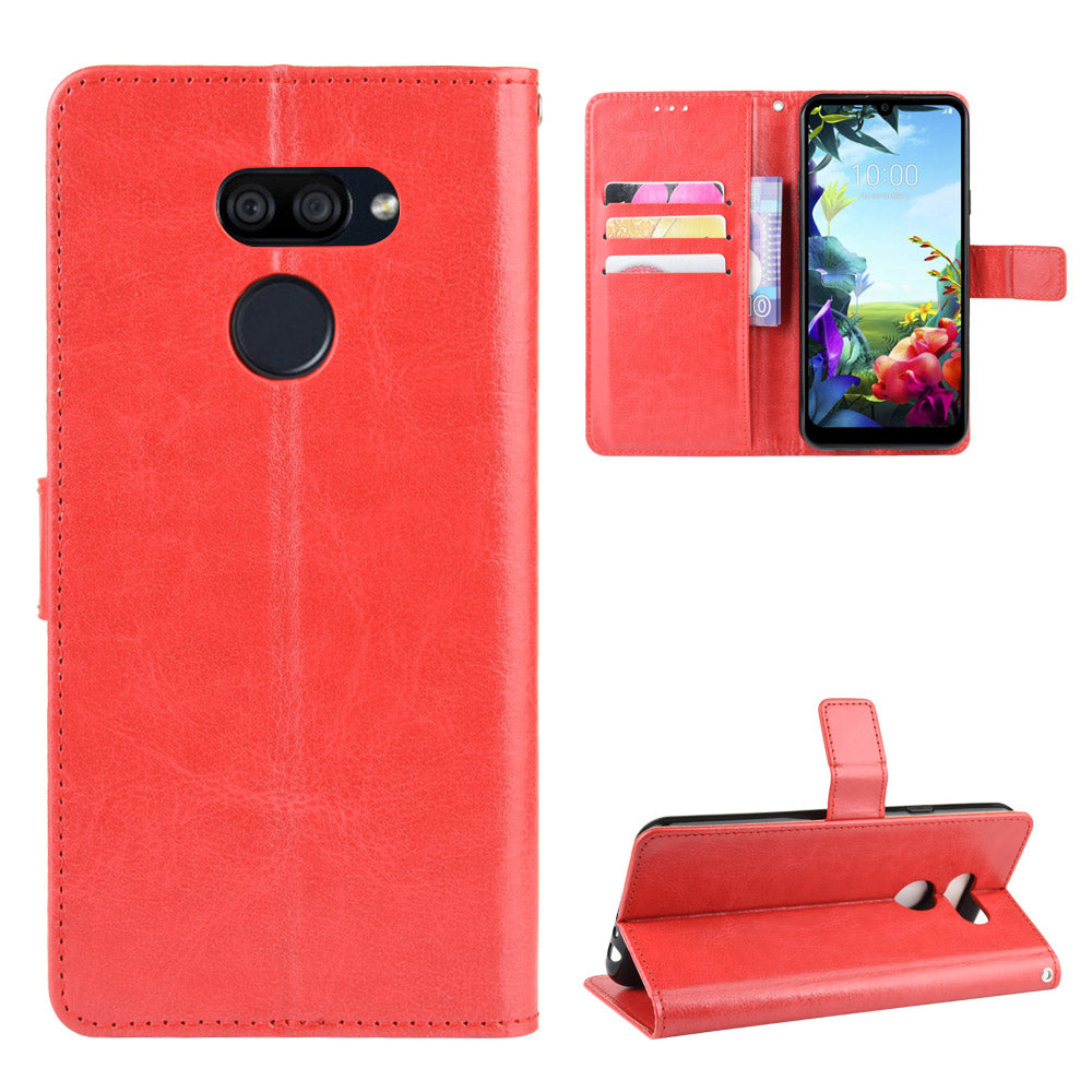Crazy Horse Magnetic Leather Stand Case for LG K40S