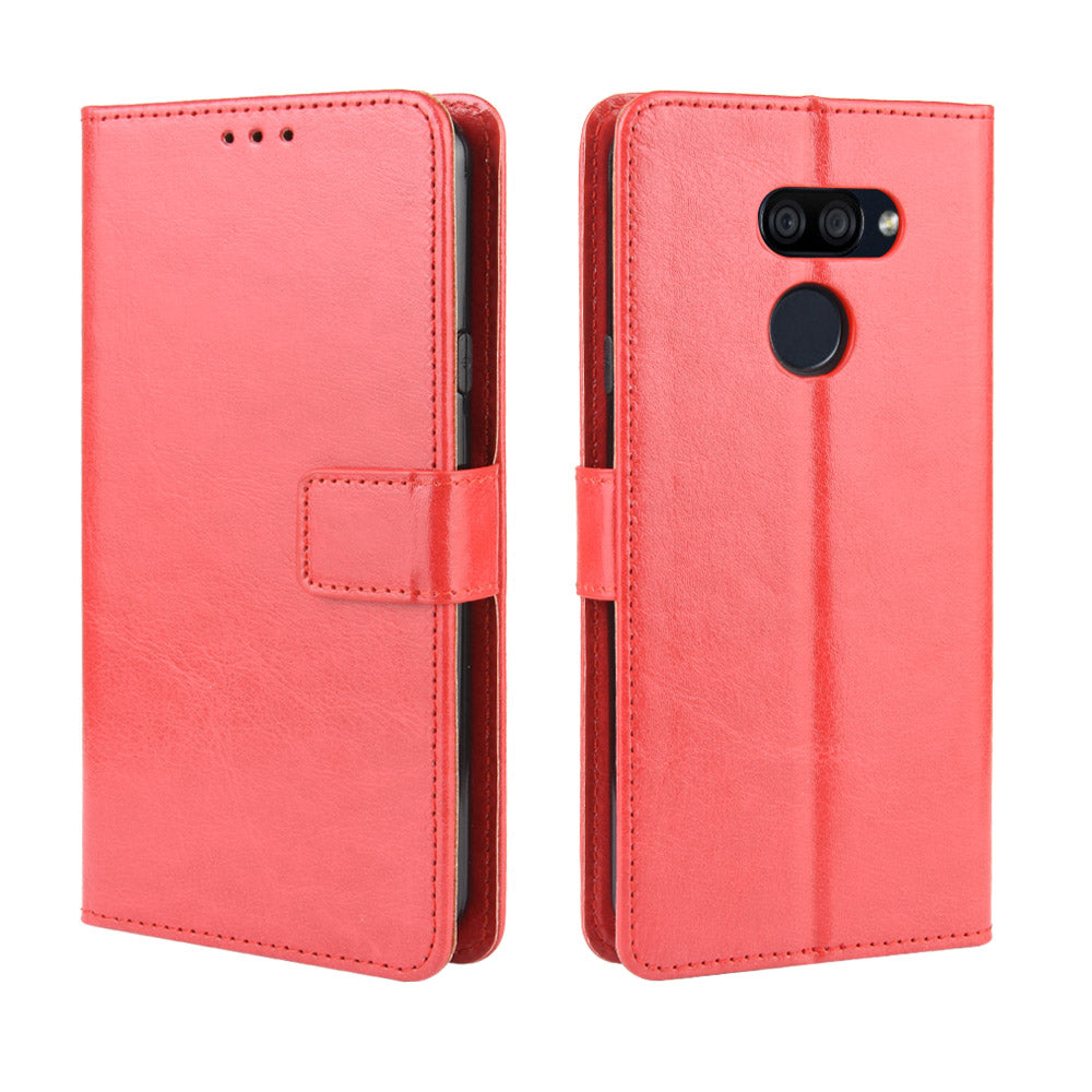 Crazy Horse Magnetic Leather Stand Case for LG K40S
