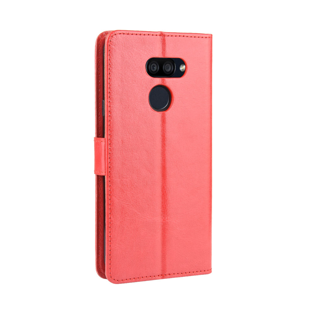 Crazy Horse Magnetic Leather Stand Case for LG K40S