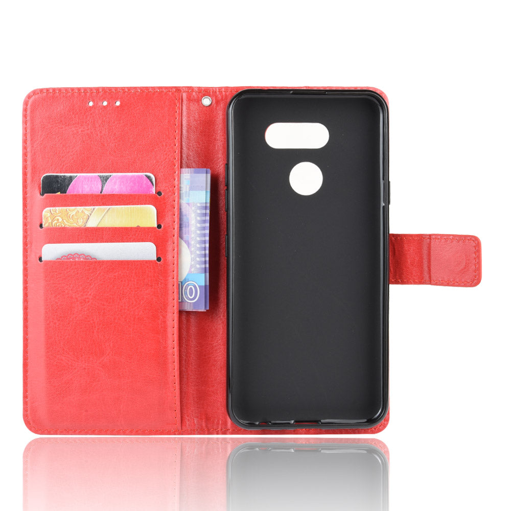 Crazy Horse Magnetic Leather Stand Case for LG K40S