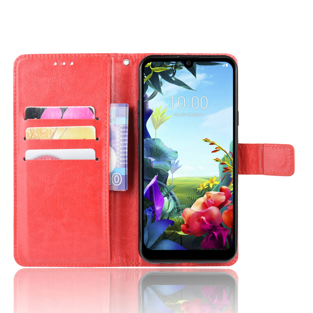 Crazy Horse Magnetic Leather Stand Case for LG K40S