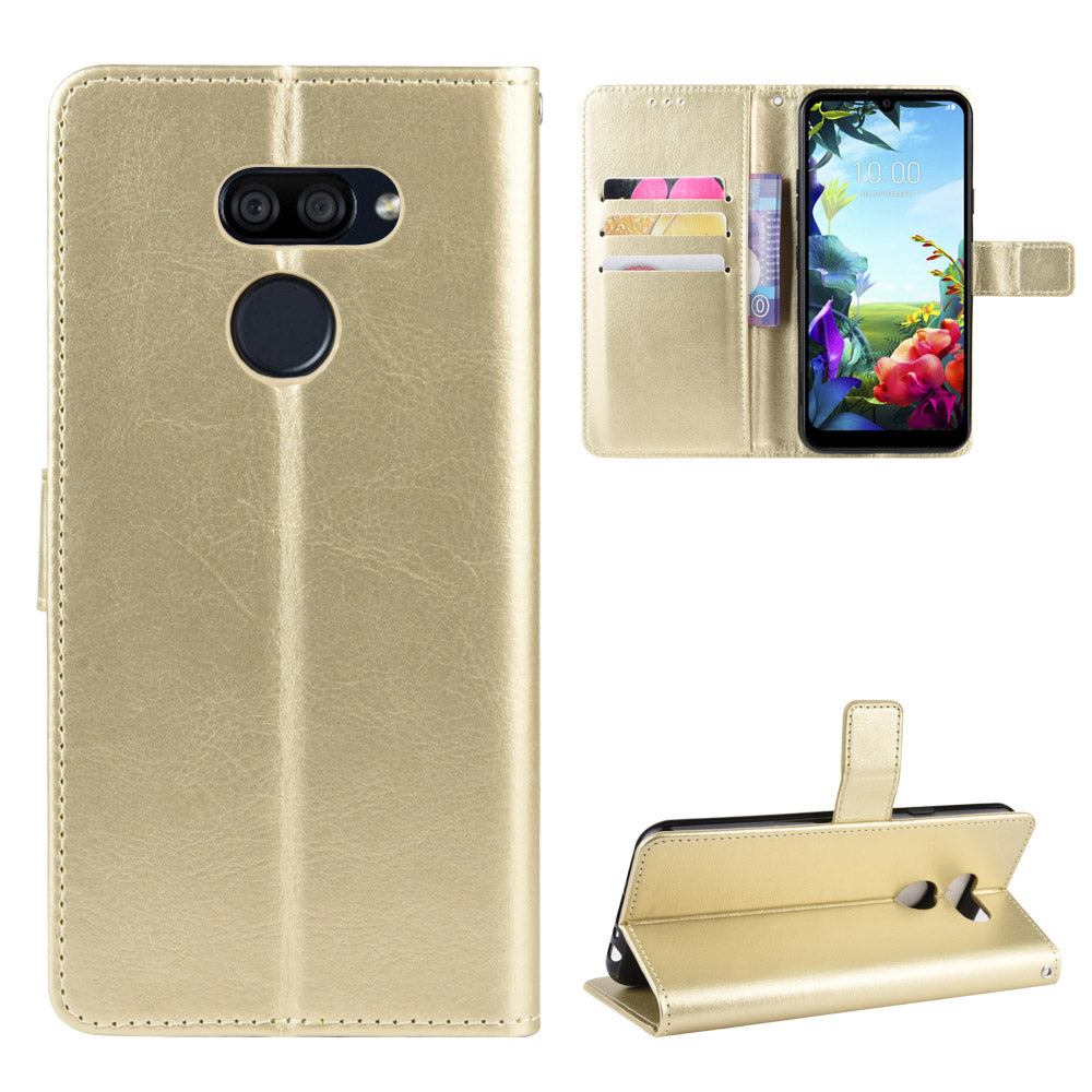 Crazy Horse Magnetic Leather Stand Case for LG K40S