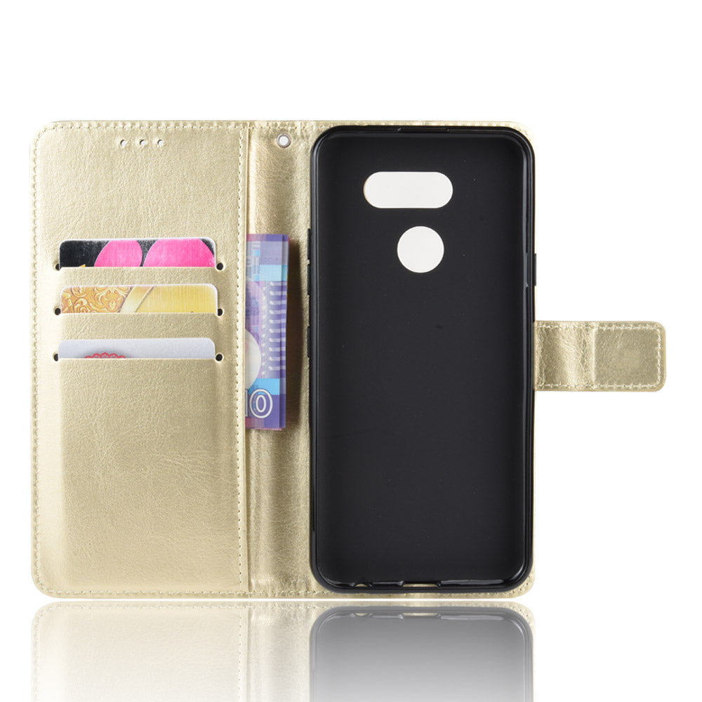 Crazy Horse Magnetic Leather Stand Case for LG K40S