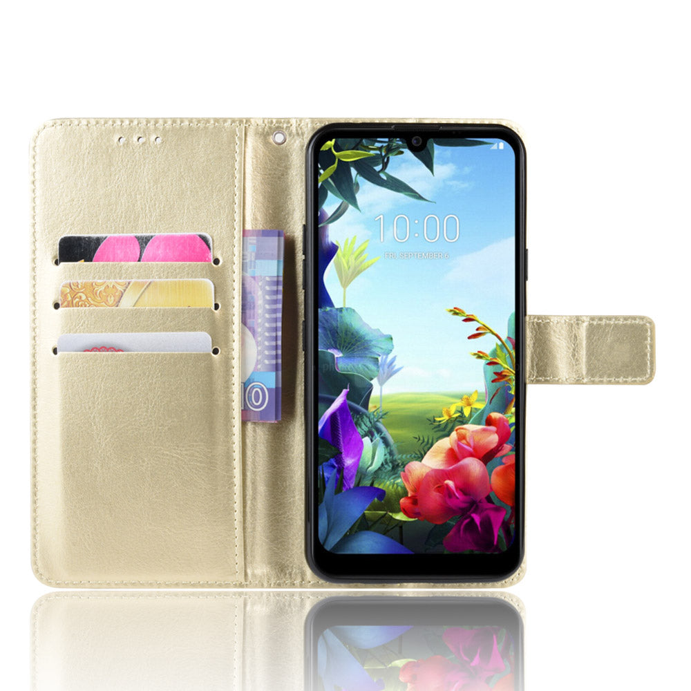 Crazy Horse Magnetic Leather Stand Case for LG K40S