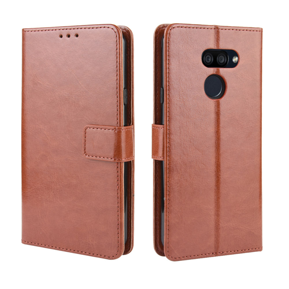 Crazy Horse Magnetic Leather Stand Case for LG K40S
