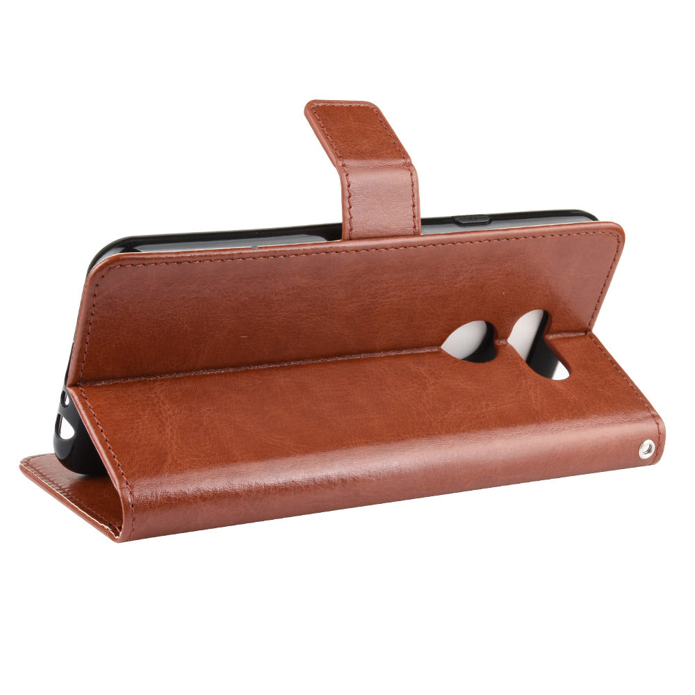 Crazy Horse Magnetic Leather Stand Case for LG K40S
