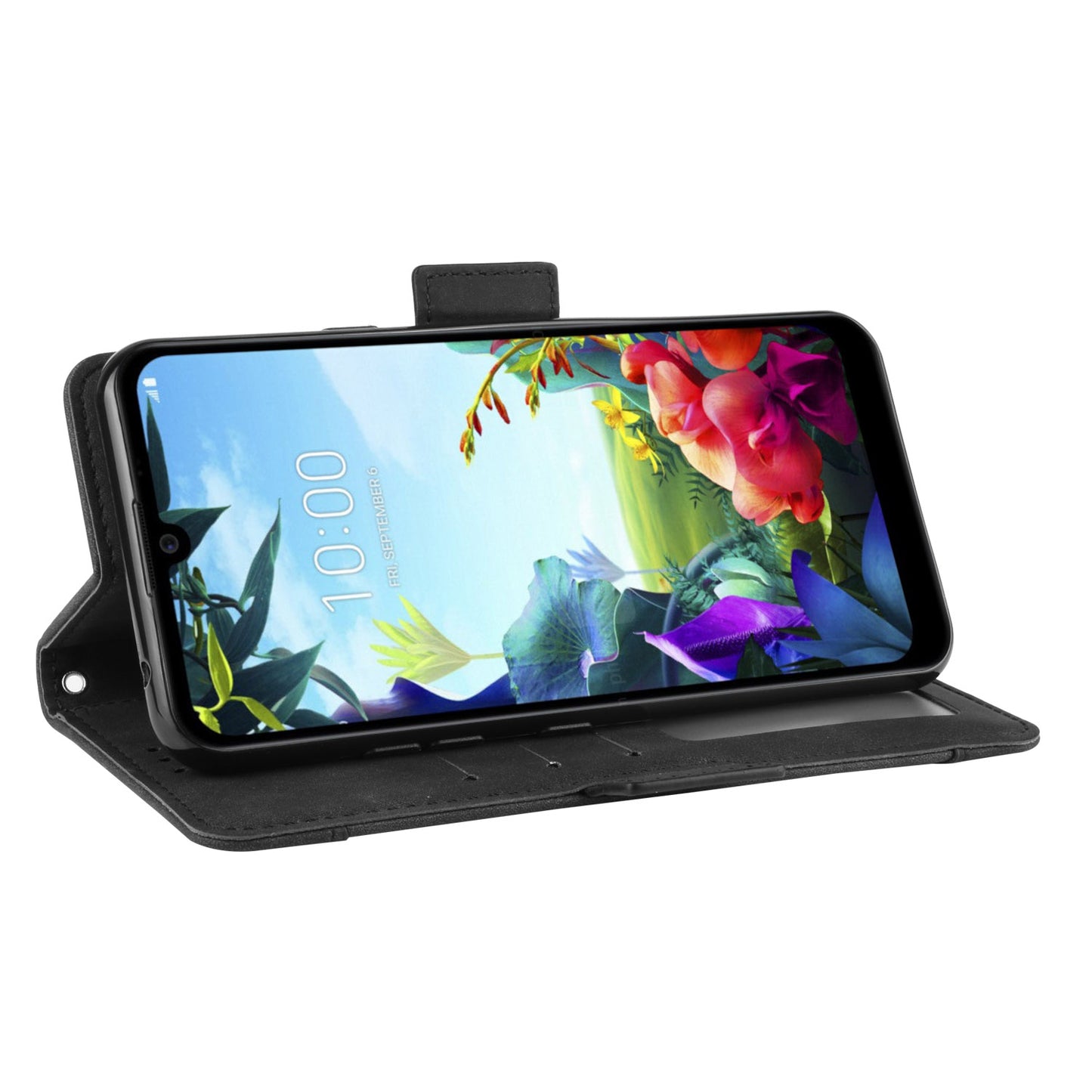 Wallet Stand Leather Protective Phone Case with Multiple Card Slots for LG K40S