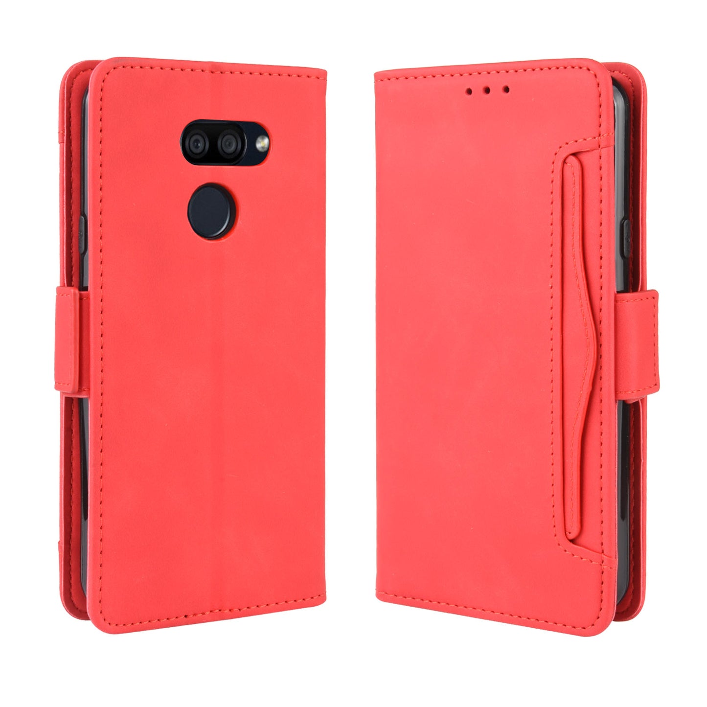 Wallet Stand Leather Protective Phone Case with Multiple Card Slots for LG K40S